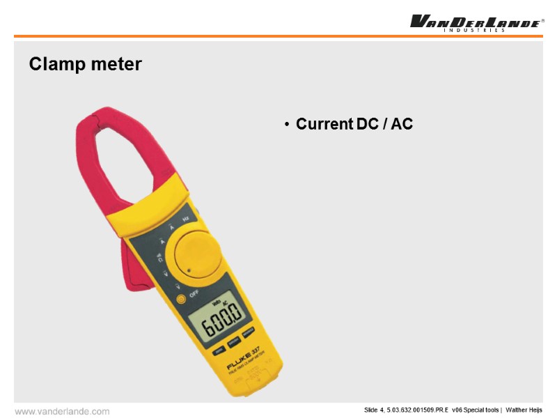 Clamp meter Current DC / AC